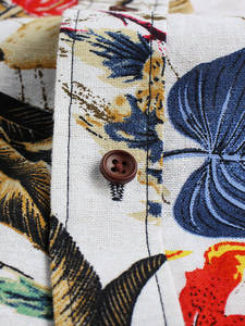 Gran oferta de verano, camisa de vestir de manga larga de algodón tejido transpirable informal para hombre, estampado Floral, ajuste holgado ecológico, nueva llegada - Product Image 3