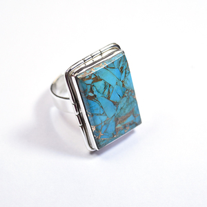 Azul Cobre Turquesa Anillos 925 Joyas de plata Anillos al por mayor Joyería - Product Image 4