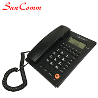 Téléphone fixe hôtelier SunComm SC-2307-AP avec identification de l'appelant, messagerie vocale, musique en attente, double tonalité, fonction flash et recomposition à une touche