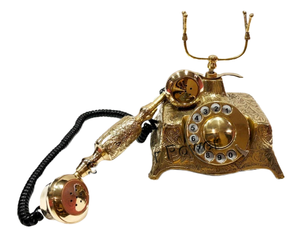 Nautical Solid Beautiful Victorian Brass Rotary Dial Working <b>Office</b> Telephone - Product Image 5