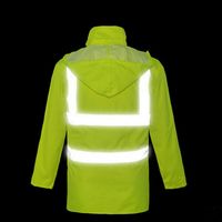Veste réfléchissante verte de classe 1 ANSI pour hommes, haute visibilité, LED clignotante, imperméable, vêtements de travail de sécurité, logo personnalisé, travaux en extérieur