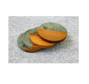 Ronde en marbre coaster Décorations pour La Maison Creative Style De Luxe Tasse Tapis Tapis Titulaire Naturel Bois Marbre Coaster - Product Image 2