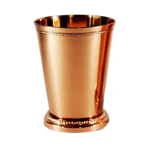 Copper Mint Cocktail Julep Cup 100% Kupfer Julep Mint Cup Zitronen wasser becher mit Kupfer fertig