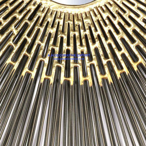 Miroir mural décoratif rond de luxe pour la décoration de Noël Miroir mural Sunburst en métal de haute qualité pour le salon - Product Image 3