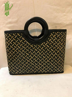 Simple Casual Grand Sac Fourre-Tout Femmes Rotin Crochet Sac À Main Composite Logo Sangle Sac À Dos Paille Plage Usage Quotidien Grande Idée Cadeau