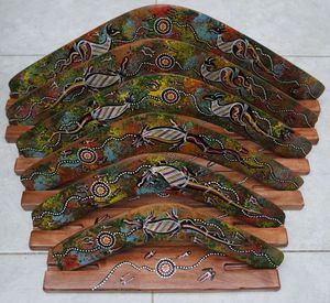 Unique Enterenprise Boomerang Wood Carved Craft Home Decorative BM001 - Product Image 1