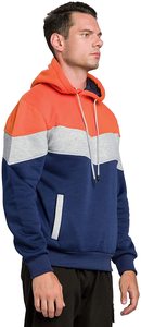 100% Cotton <b>Fleece</b> <b>Hoodie</b> for Men Long Sleeves Breathable Sustainable Anti-Shrink Eco-Friendly Solid Red Plus Size Regular - Product Image 5