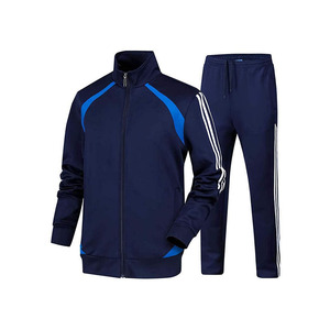 Wholesale Men's Casual Arm Strip Wear Jogging Suit Full Zip Tracksuit Sport Set - Product Image 2