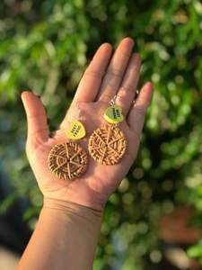 ต่างหูหวายทอแบบวินเทจจากเวียดนาม-unisex ผู้หญิงของงานหมั้นงานแต่งงานของขวัญแต่งงาน jolene + 84 336089155 - Product Image 5