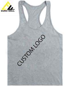 Precio al por Mayor, Camisetas Deportivas de Algodón 100% para Hombre, con Logotipo Personalizado, Camisetas de Tirantes para Fisicoculturismo, Camisetas Deportivas para Correr - Product Image 5