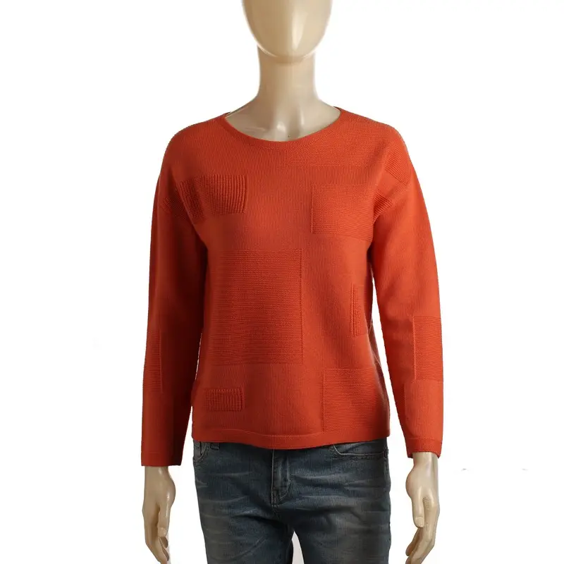 MADE IN ITALY WOOLYARN WOMEN CREWNECK KNITTED SWEATER NEW ARRIVALS 2022 CUSTOMIZABLE FINEST RANK