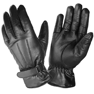 Guantes de lana de invierno de cuero de moda para hombre personalizados/guantes de invierno de cuero genuino para hombre/guantes de cuero