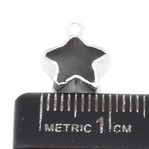 Gray <b>Moonstone</b> 14 To 16 MM With Bail Star Shape Silver Plated Pendant For Jewellery Making - Product Image 3