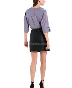 กระโปรงหนังแกะแบบมีซิปสำหรับผู้หญิง,กระโปรงยาวทำจากหนังสัตว์กำหนดได้เองจากโรงงานจำนวนมาก - Product Image 1