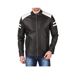 Veste en cuir et toile de haute qualité pour l'hiver, col montant, antibactérienne, service OEM - Product Image 5