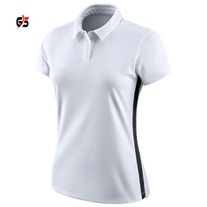 Camiseta informal de calidad para mujer, camisa con estampado de logotipo personalizado, 100% algodón, 200 GSM, servicio OEM, ropa de manga corta con cuello vuelto - Product Image 3