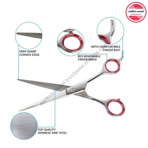 Ciseaux de toilettage lisses pour animaux de compagnie, ciseaux 7.5 pouces fabriqué à partir de haute qualité en acier inoxydable, Ultra tranchants, produits de nettoyage et de toilettage des animaux - Product Image 4