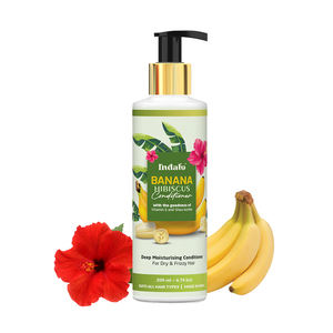 Conditionneur capillaire naturel de qualité, formule crème à l'hibiscus et à la banane pour lisser les cheveux secs et fins - Product Image 1