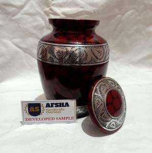 Urne en métal gravée de diamant bleu, laiton/aluminium, cendres de funérailles humaines pour adultes, urnes de crémation de Style américain/européen - Product Image 6