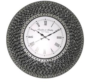 Hot Sell Elegant Mosaic Handmade Wall Clock Home Decor Premium Luxury Mosaic Mirror <b>Glass</b> Wall Clock - Product Image 5