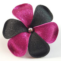 Sunne Premium tropis Plumeria Frangipani bunga busa dengan warna Glitter elegan bunga dekorasi 3.92 inci/10 cm