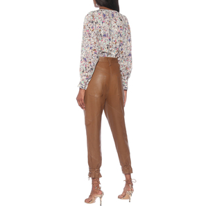 Pantalones de zanahoria de cuero para mujer - Product Image 3