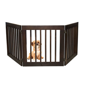 Puertas de seguridad de madera para mascotas, 3 paneles, hechas con Mango de madera para cachorros y mascotas, personalizadas, en venta - Product Image 1