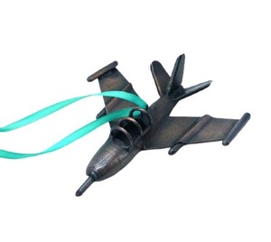 Negro JET avión forma Navidad decoración miniatura ornamento colgante de árbol de Navidad Decoración - Product Image 1