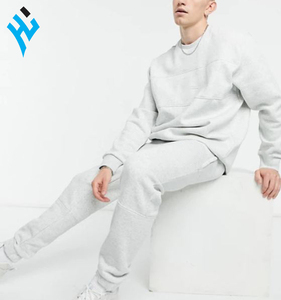 Chándal de algodón 100% de peso pesado para hombre, conjunto de chándal con logotipo personalizado, talla grande, novedad - Product Image 4