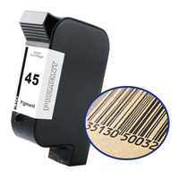 Kartrid Tinta Hitam Thermal Jet TIJ 2.5 untuk Mesin Coding Kode, Printer Inkjet Genggam, Pengemasan Online HP 45