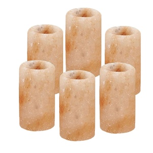 Sian Enterprises Natural Shot Glasses Made From Himalayan Rock Salt-Carved Geometric Shape Angel Theme-Home Wedding Decor Gift - Product Image 1