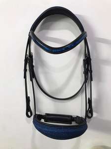 Brida de lujo para caballo con purpurina y frontal de hematita a juego, forro de neopreno, disponible en múltiples opciones de color. - Product Image 2