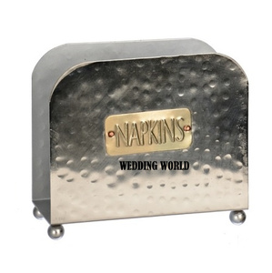 Porte-serviettes en métal blanc de haute qualité, fait à la main, porte-mouchoirs en gros, forme personnalisée, porte-serviettes fantaisie - Product Image 5