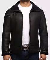 En gros 2021 Nouveaux hommes Marron Combattant Aviateur B3 Vol Bomber Fourrure En Peau de Mouton En Peau De Mouton Véritable Veste En Cuir D'hiver Offre Spéciale