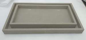 ที่ให้บริการกาแฟสีเทาอ่อนถ่าน Taupe สี0.3X0.15X0.035ร้านอาหาร Faux Shagreen ถาดโต๊ะเครื่องแป้ง - Product Image 3