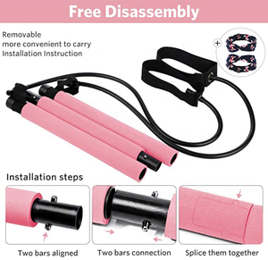 ONESTARSPORTS diskon besar portabel dapat diatur latihan Yoga <span class=keywords><strong>Pilates</strong></span> Bar dengan lingkar kaki untuk <span class=keywords><strong>Total</strong></span> tubuh latihan Pilat - Product Image 3