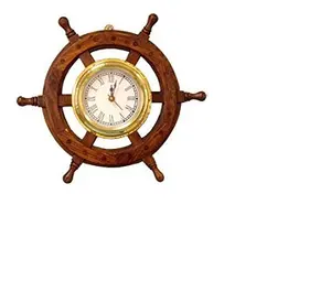 船轮时钟12航海家居装饰厨房客厅靴子船轮