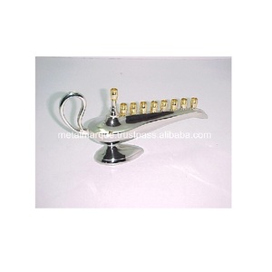 Candelabro Tradicional de Plata con Forma de Estrella para Menorá, Candelabro Religioso para Decoración del Hogar a un Precio Accesible - Product Image 2