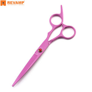 Ensemble de ciseaux à cheveux de coiffeur à lame tranchante en acier inoxydable rose - Product Image 4