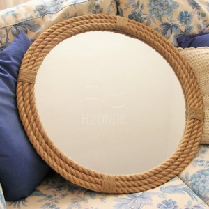 Jute Rope Big <b>Bed</b> Room Decoration Macrame Wall Hangings Mirror - Product Image 1