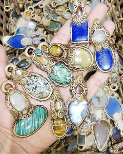 Colgante de arcilla polimérica Natural, mezcla de piedras preciosas, hecho a mano, lote de piedras preciosas talladas - Product Image 5