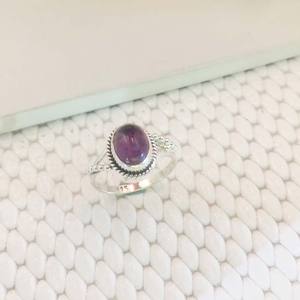 925 bagues de fiançailles en argent Sterling femmes améthyste pierres précieuses lunette réglage luxe haute qualité mariage bijoux fins - Product Image 4