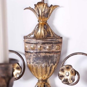 Antique Italian Brass Gilt <b>Wall</b> <b>Sconces</b> Traditional Design Ceiling Mount Home Decor 100% Handmade Indoor Living Room - Product Image 3