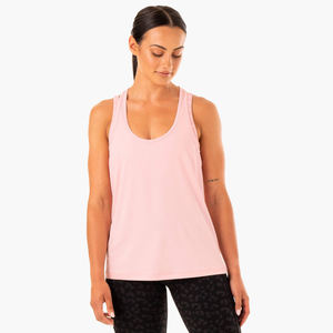 Débardeur pour femmes OEM de haute qualité, confortable, col rond, sans manches, chemise d'entraînement et de gymnastique, taille XS, tissu tricoté - Product Image 4