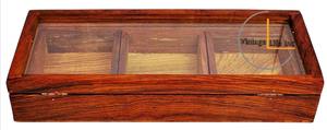 Handmade <b>Wooden</b> Rectangle <b>Box</b> <b>With</b> Glass <b>Lid</b> For Jewelry Watch Eyewear Storage - Product Image 4