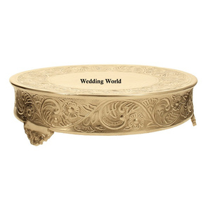 Soporte de metal para tartas chapado en oro hecho a mano diseñador al por mayor soporte para tartas forma redonda vajilla venta al por mayor soporte para tartas - Product Image 1