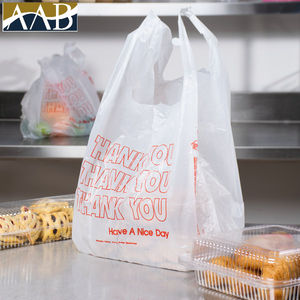 Bolsa de embalaje de camisetas de plástico HDPE termosellado con logotipo personalizado, bolsita de plástico con fuelle de Vietnam para camisetas de supermercado - Product Image 4