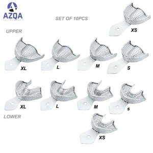 Ensemble de plateaux perforés pour empreintes dentaires en acier inoxydable professionnel, sans dents, fabriqués au Pakistan - Product Image 5