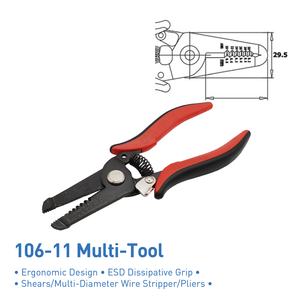 Alicates multiherramienta de precisión, herramienta de mano electrónica, diseño ergonómico, multifuncional, H106, HAKKO, 106-11 - Product Image 2