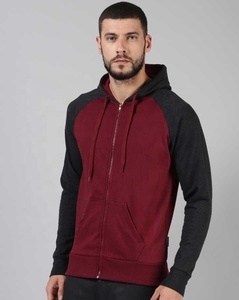 Sweat à capuche en mélange de coton pour hommes, pull deux tons, vente en gros, 2022 - Product Image 2